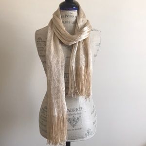 Golden/Silver thread Scarf